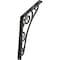 Ekena Millwork Tristan Wrought Iron Bracket, (Single center brace), Antiqued Silver 1 1/2"W x 12"D x 15"H BKTM01X12X15STNASV - alternate 1